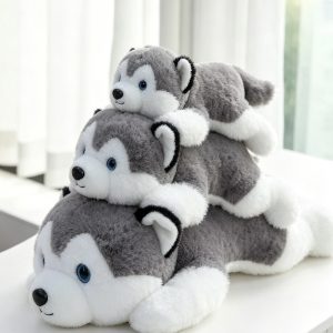 Siberian Husky con cierre y textura antideslizante 30CM